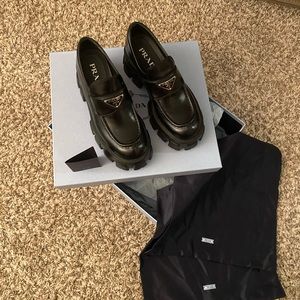 Prada Women’s Leather Monolith Loafer Size 6.5